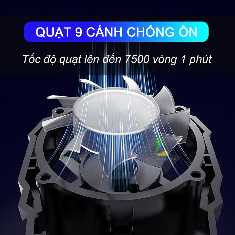 Quạt tản nhiệt điện thoại Memo FL07 - Phụ kiện gaming hạ nhiệt thiết kế đậm chất gaming, dung lượng pin 400mAh - Hàng nhập khẩu