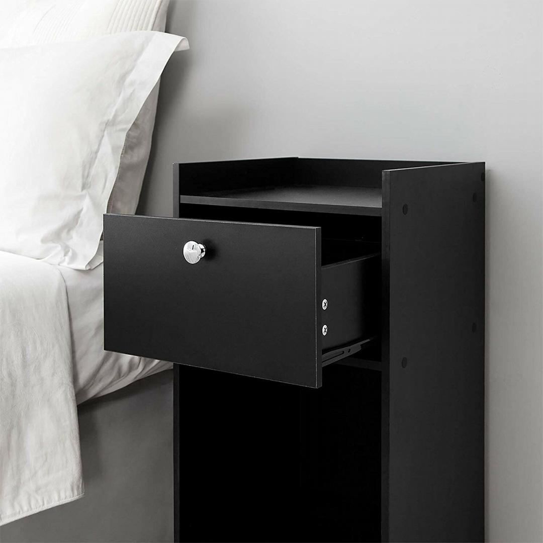 Tủ gỗ đầu giường hiện đại SMLIFE Nicki | Gỗ MDF dày 17mm chống ẩm | D38xR35xC110cm