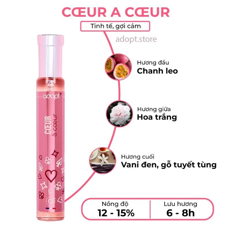 Nước Hoa Nữ ADOPT' COEUR DE COEUR Tinh Tế, Dịu Dàng, Gợi Cảm, Thơm Lâu