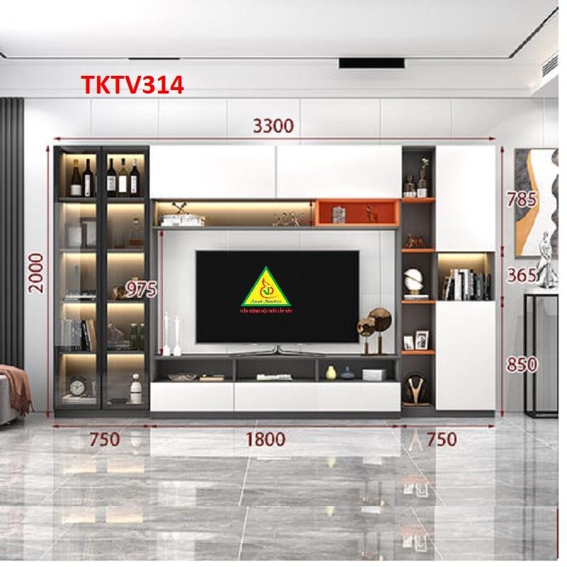 Tủ kệ tivi trang trí phong cách hiện đại TKTV314 - Nội thất lắp ráp Viendong adv