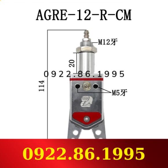 Giá Tốt + Bộ Điều Khiển Đồ Gá Mini Nhập Khẩu AGRE-12-R-CM Kẹp Khí Nén hàng mới