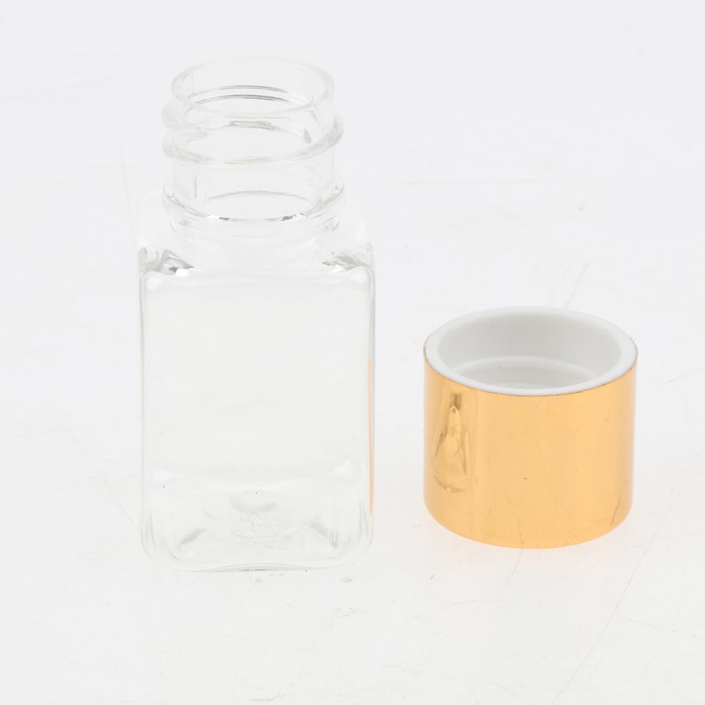 6pcs Transparent Refillable Empty Essential Oil Bottles Cosmetic Container Holder 10ml