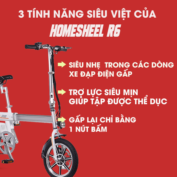 Xe điện thông minh gấp gọn Homesheel Airwheel R6 - màu đen