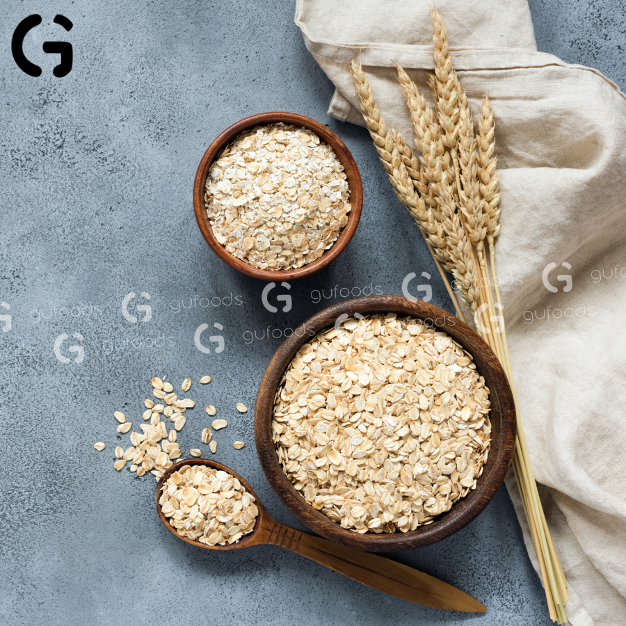 Yến mạch tươi cán mỏng GUfoods - Ăn kiêng, Giàu chất xơ, Hỗ trợ giảm cân, Tập gym, Eat clean
