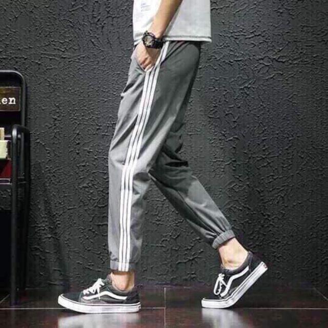 Quần jogger kaki ba sọc nam nữ