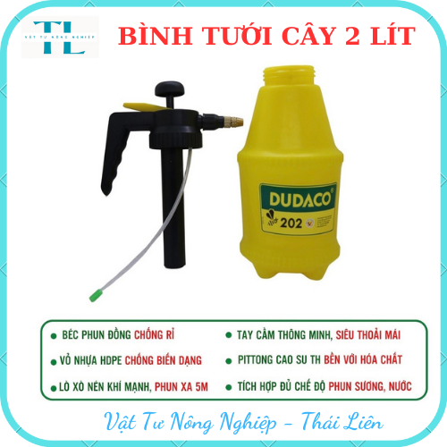 Bình Tưới Cây Phun Sương Dudaco 2 Lít - Bình Xịt Tưới Cây 2 Lít - Dễ Sử Dụng - Độ Bền Cao