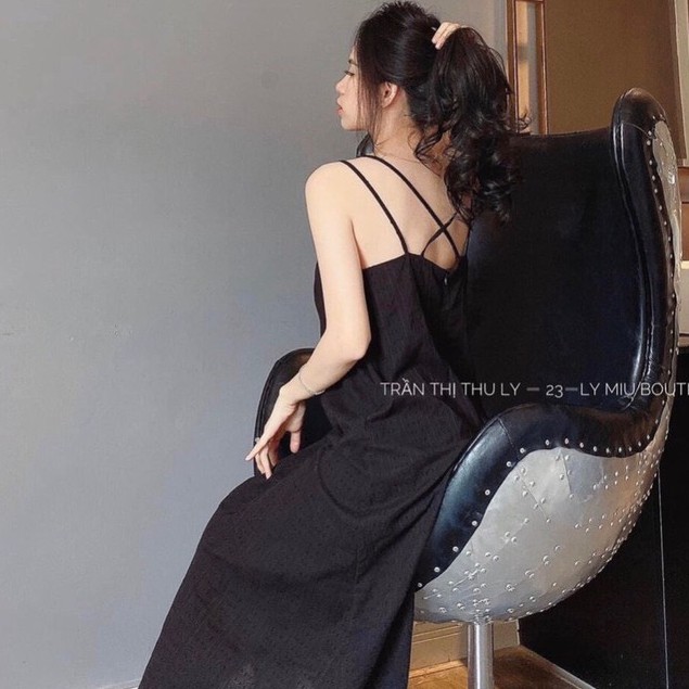 Váy 2 dây chất đũi xước cá tính đi biển- Váy 2 dây,đầm xuông - chất đũi lụa trơn basic nữ - VÁY ĐŨI SÁT NÁCH 2 DÂY 3 màu