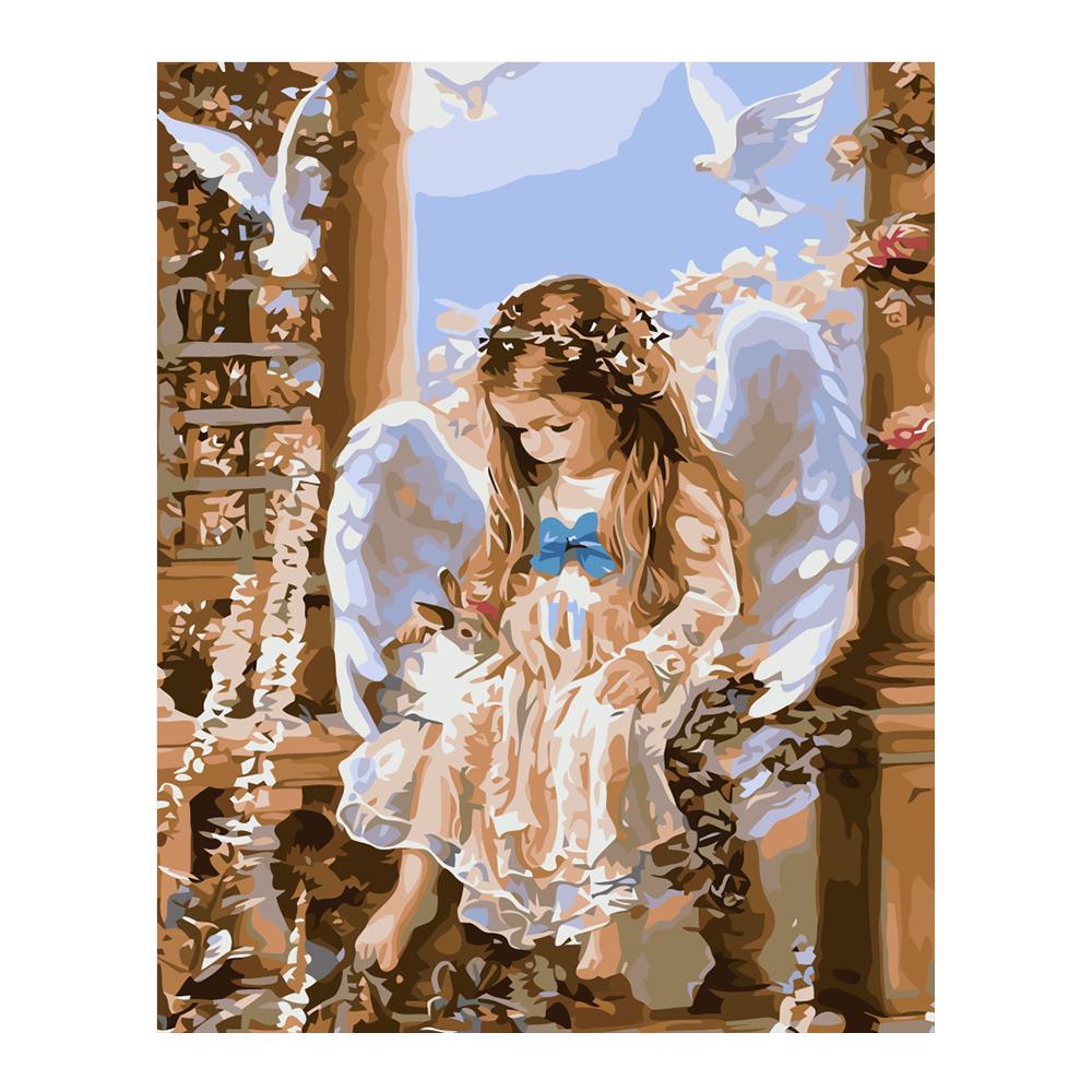 Tranh sơn dầu tự làm vẽ theo số, tranh trang trí tường