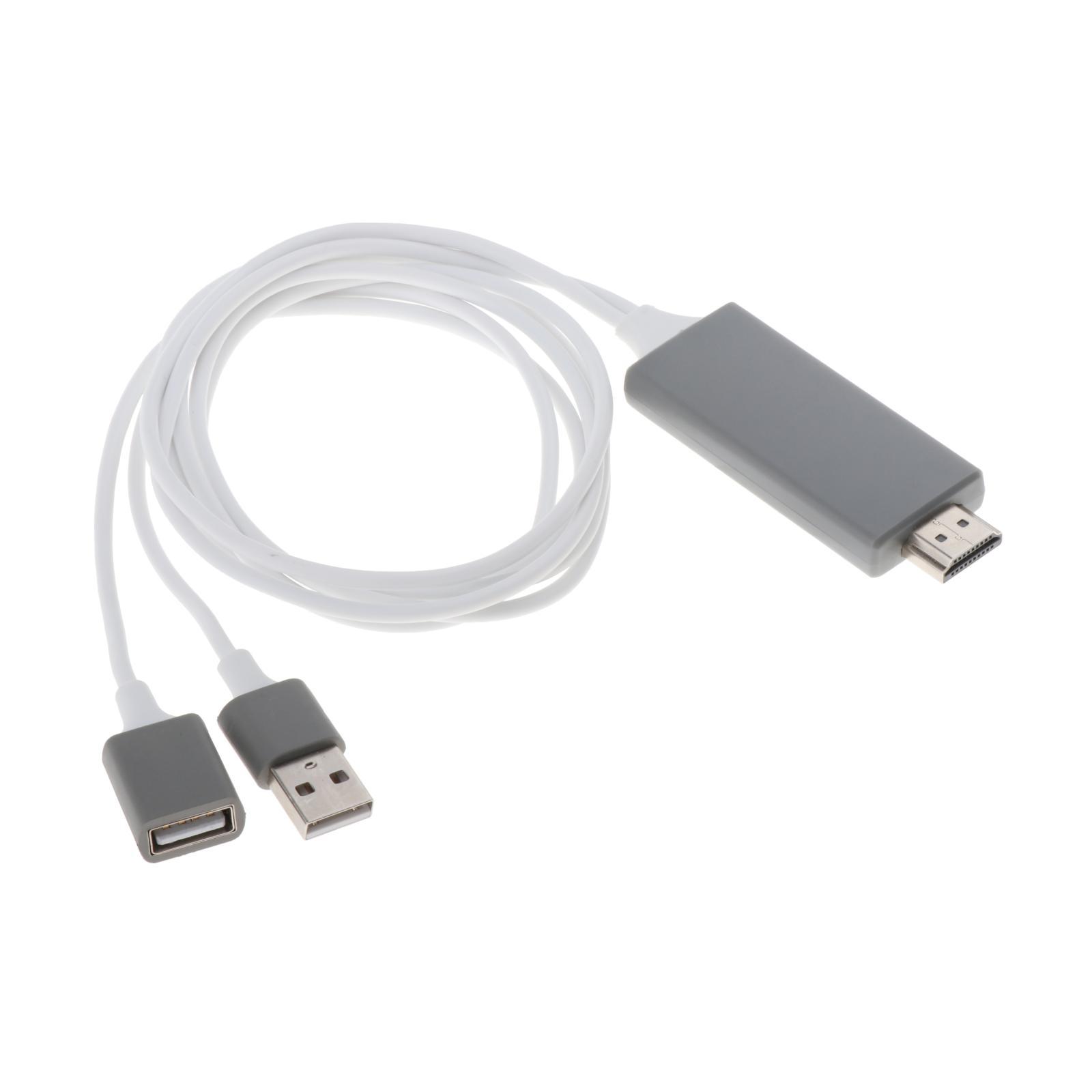 4K*2K HDMI Port, USB Powered USB to HDMI Converter Adapter Cord HDMI Male to USB Female Port for X/8/8 Plus/7/6s Plus