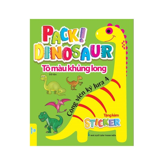 Sách - Combo 4 cuốn Tô Màu Khủng Long: Công viên kỷ Jura - ndbooks