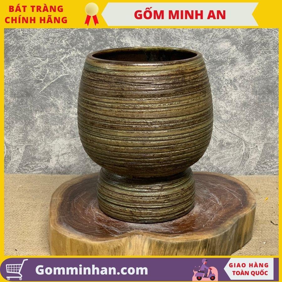 Bình Hoa Lọ Hoa Men Mộc Dáng Ly Béo- Gốm Sứ Bát Tràng- Gốm Minh An- Lọ Hoa Đẹp