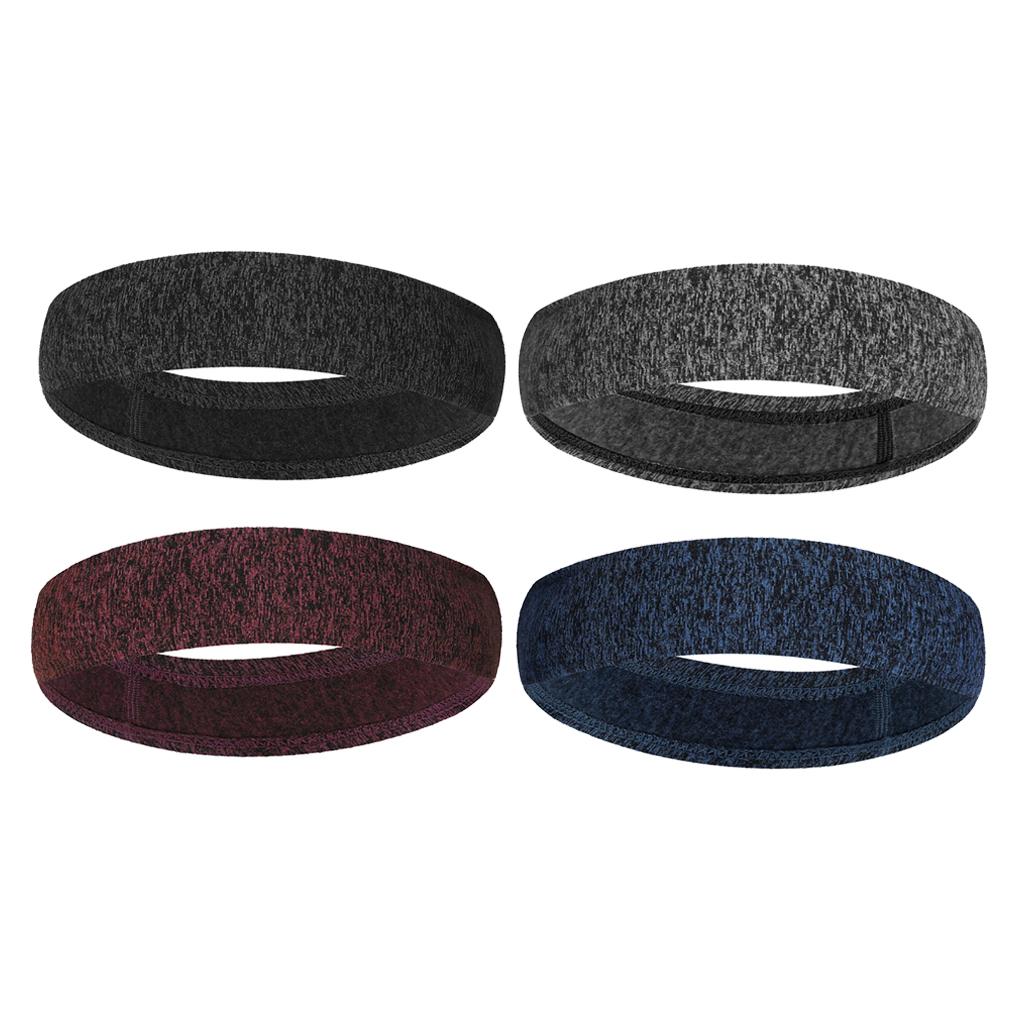 Men Women Sports Headband Gym Tennis Basketball Sweatband Hairband Black