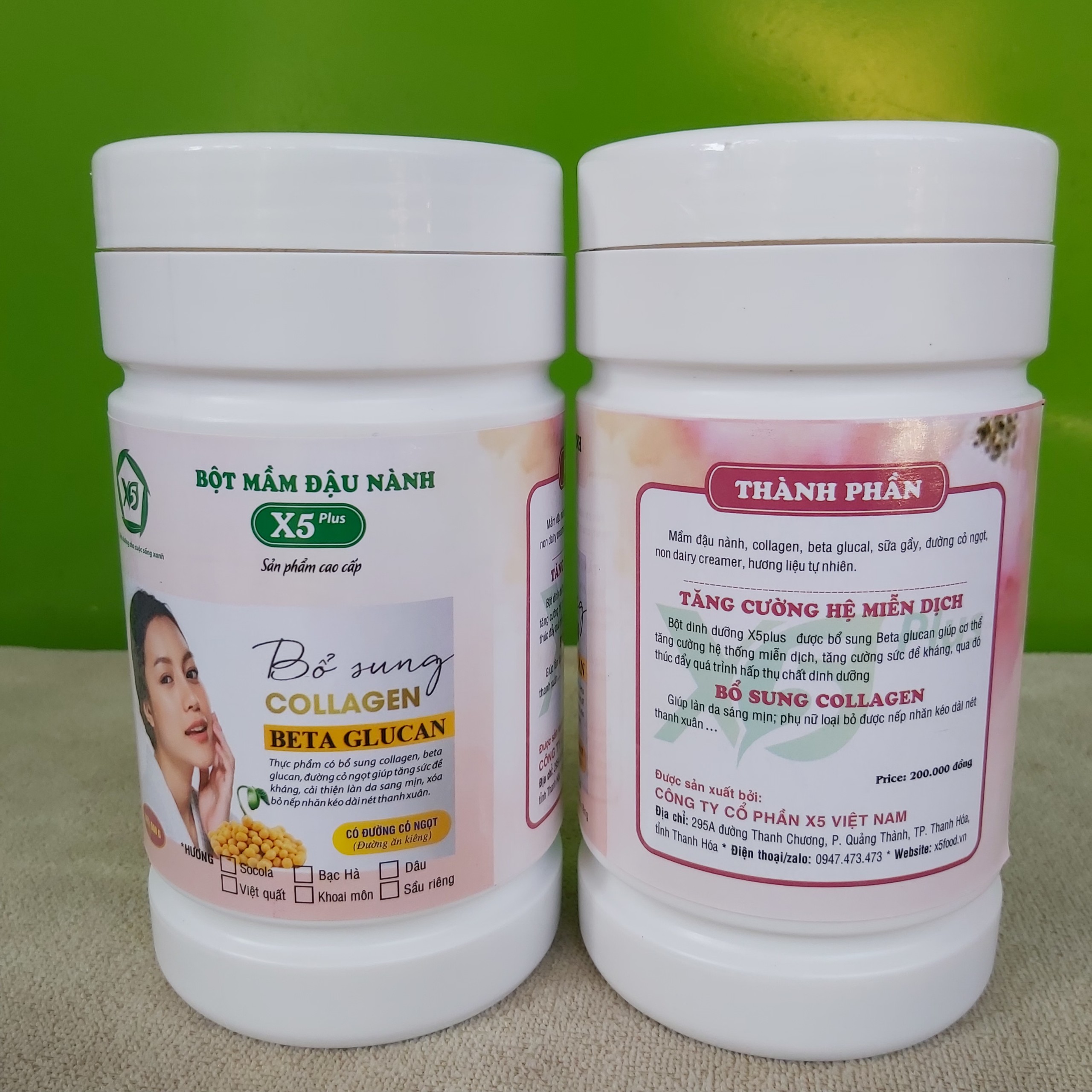 Combo 3 Hộp Bột Mầm Đậu Nành X5 Có Bổ Sung Collagen, Betaglucan