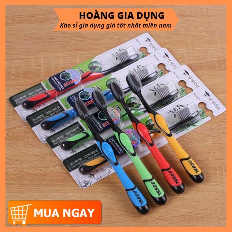 Bàn Chải Đánh Răng Vệ Sinh Răng Miệng Than Tre Hoạt Tính Lông Mềm HÀN QUỐC BOSSI H143