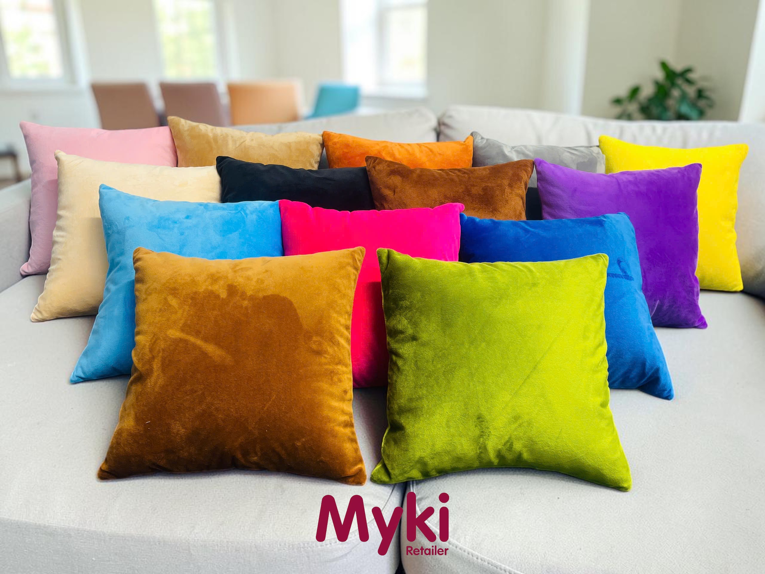 Gối tựa lưng sofa nhung - Gối Trang Trí Phòng Khách, Decor Nhà Cửa