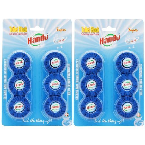 Bộ 2 vỉ 12 Viên tẩy xanh làm thơm toilet Hando