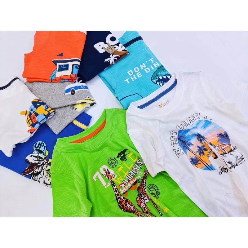 Áo phông ngắn tay cotton hàng Design xuất dư cho bé trai từ 1 tuổi đến 5 tuổi