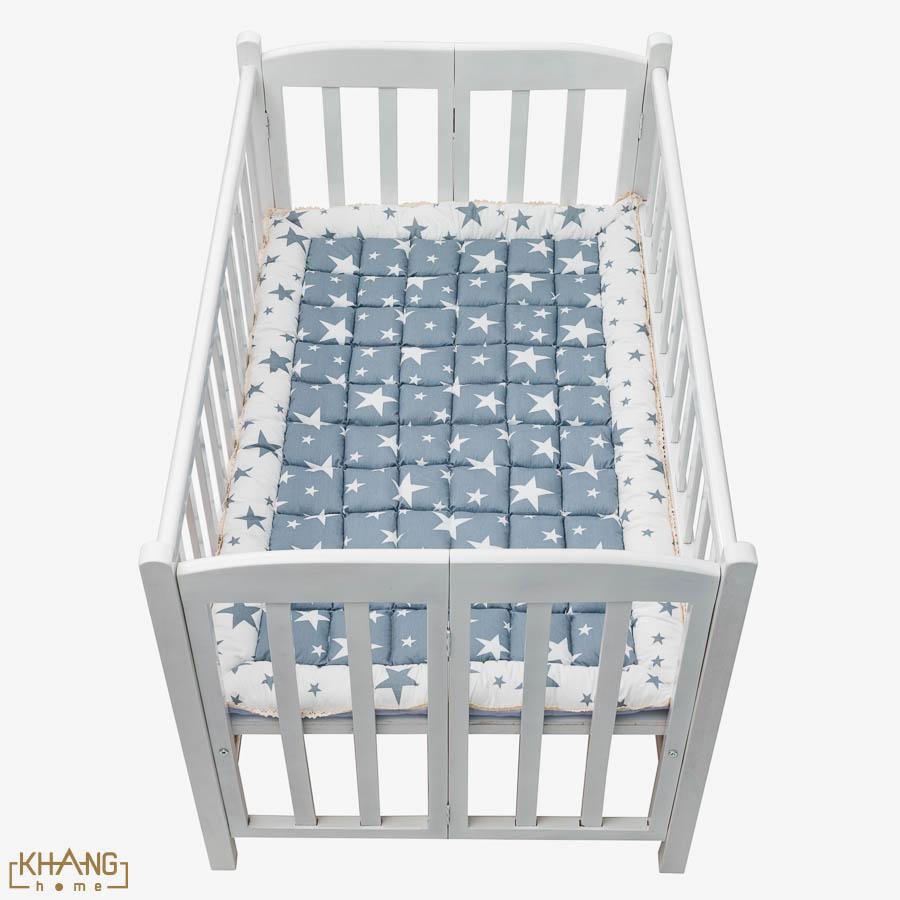 Nệm Trẻ Em Chần Bông Khang Home BabySafety An Toàn Giấc Ngủ Cho Bé Sơ Sinh Size 80x125cm