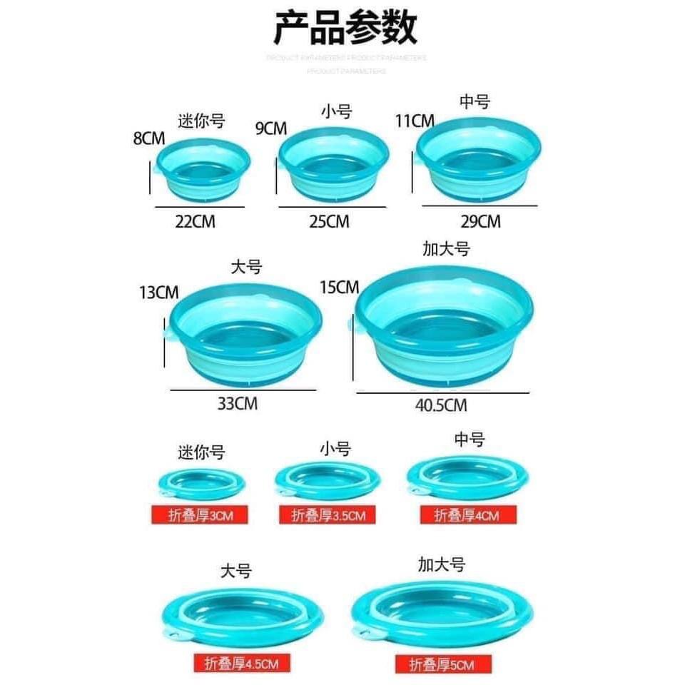 thau trộn mồi silicon gấp gọn