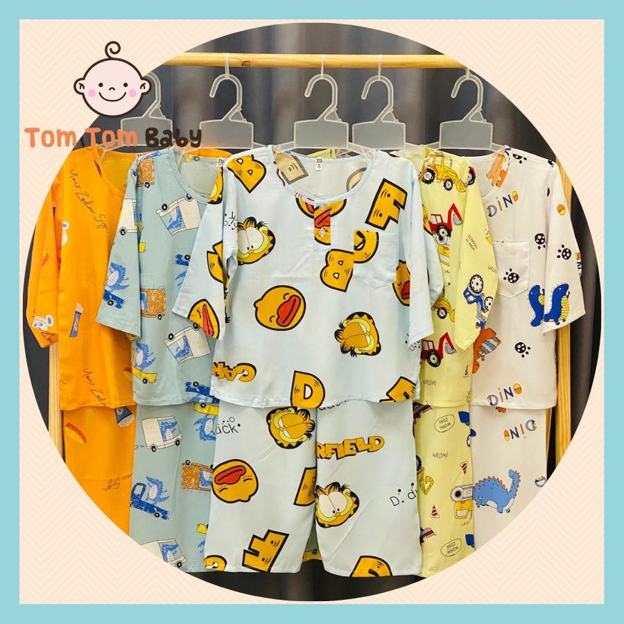 Bộ đồ ngủ bé Trai vải Tôn Tay Dài loại 1 - Nhiều size 1-14 cho bé 5-45kg | đồ bộ bé Trai | đồ tôn bé trai