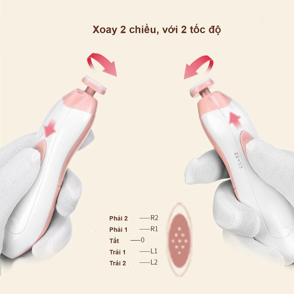 Bộ Cắt Móng Tay An Toàn Cho Bé thông minh tiện dụng, Máy mài dũa móng tay, móng chân chuyên dụng cho trẻ em TỪ 0 TUỔI.
