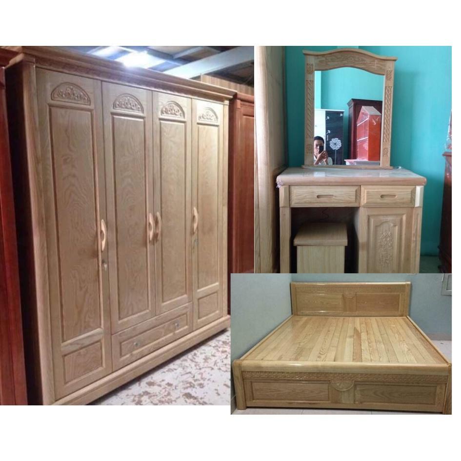 Giường ngủ gỗ sồi