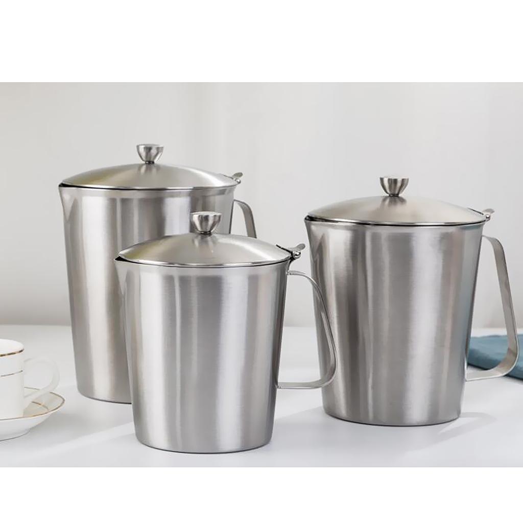 Stainless Steel Creative Coffee Tea Mug Cup with Lid and Graduation 500ml