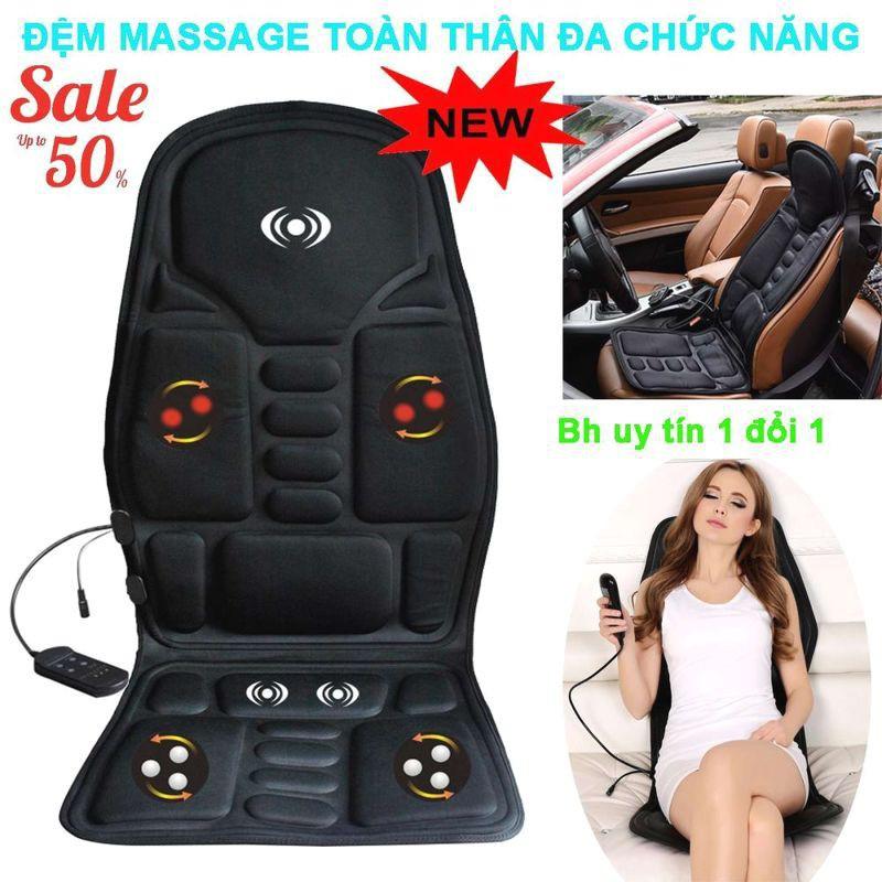 Lót Ghế Massage Toàn Thân - Chất Liệu Da PU, Giảm Đau Nhanh, Tinh Thần Thoải Mái Dùng Cho Ghế Xe Hơi Hoặc Văn Phòng - Nệ