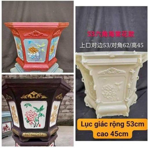 Khuôn lục giác rộng 53 cao 45 abs có lòng trong kèm chân chất liệu nhựa abs