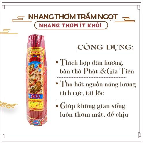 Nhang Thơm Dịu Nhẹ ít Khói Hương Trầm Ngọt Hiệu 365 Thiên Lộc An Toàn Cho Sức Khỏe - 4 Tấc Bó Đại 800 Nén