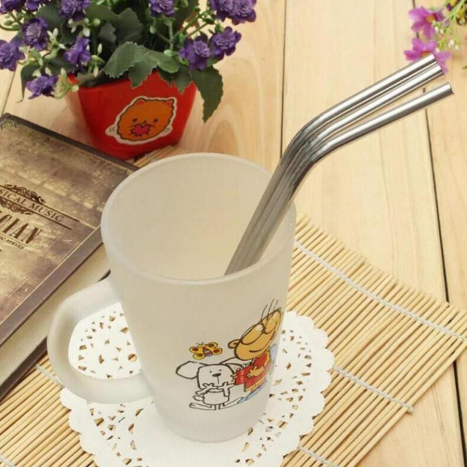 Bộ 2 ống hút bằng thép không gỉ kèm cọ rửa