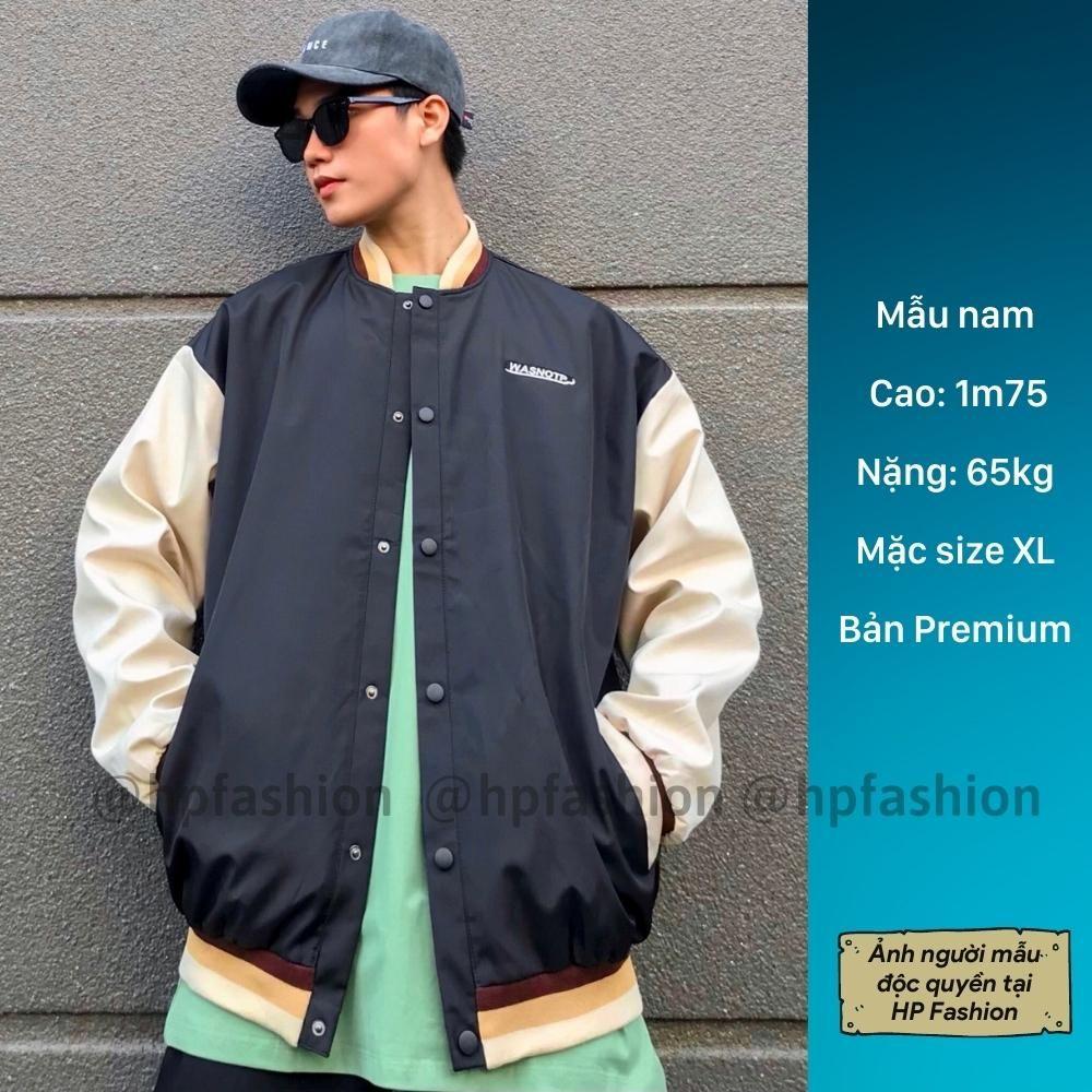 Áo khoác bomber jacket form rộng - vải dù cao cấp ️Áo bomber Varsity dáng Unisex nam nữ D05