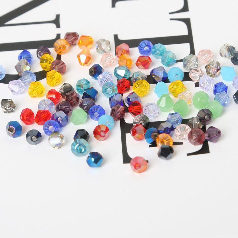 Dây pha lê nón 4mm nhiều màu lấp lánh làm đồ trang sức
