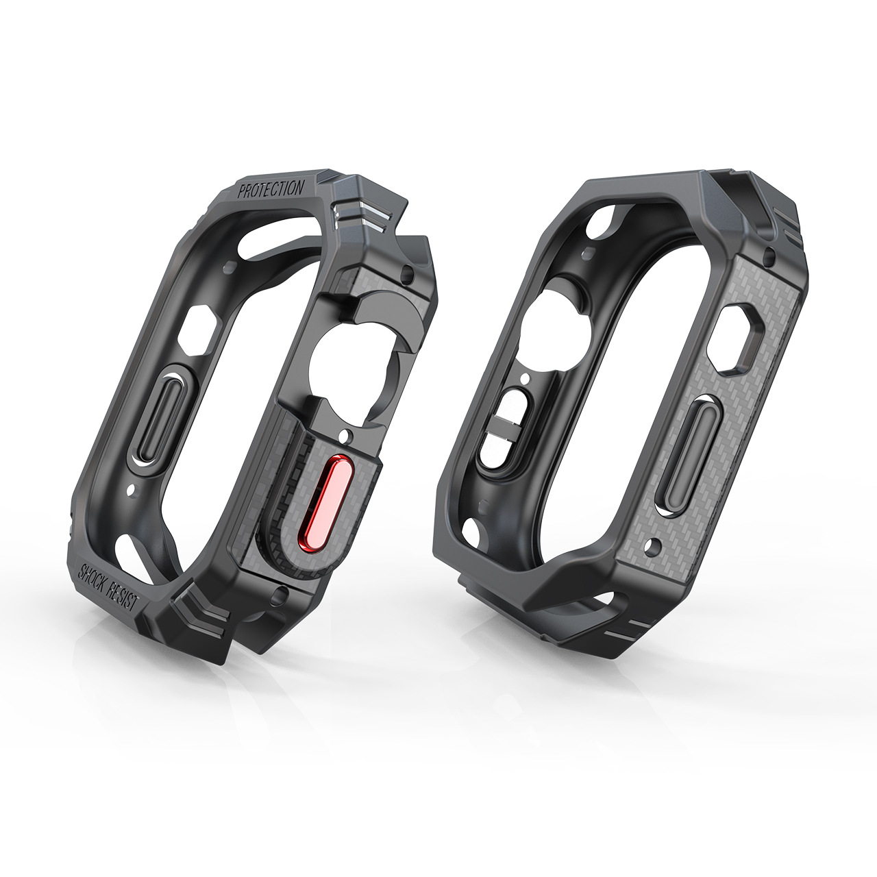 Ốp Case Armor Vân Carbon cho Apple Watch Ultra 1/2 49mm - Hàng Chính Hãng