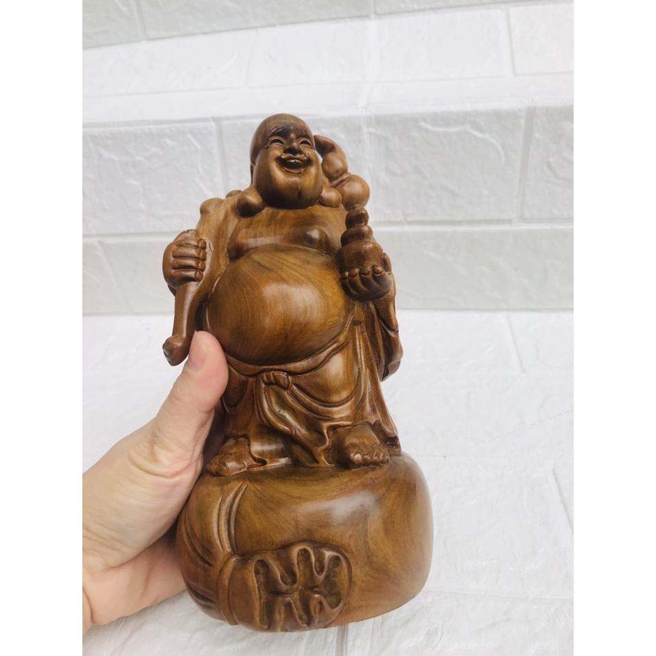 TẶNG QUÀ - TƯỢNG PHẬT DI LẶC VÁC BAO GỖ BÁCH XANH QUÝ CỠ ĐẠI