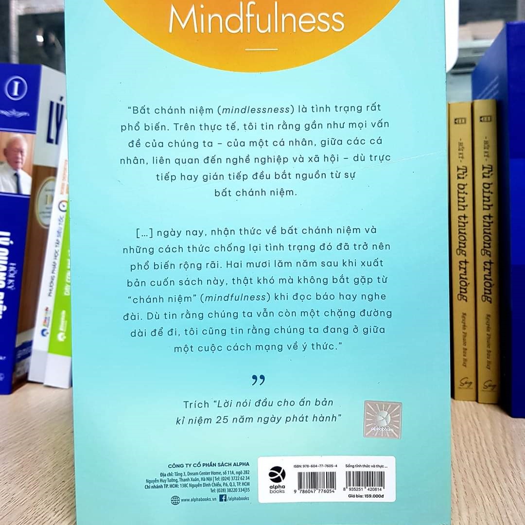 Sách - Mindfullness - Sống Thức Tỉnh Và Thực Hành Chánh Niệm (TS. Ellen J. Langer) 159K