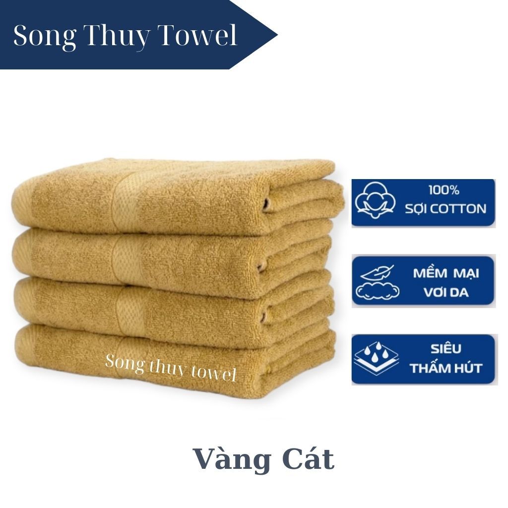 Khăn tắm lớn 70*140 cm , 100% cotton, thấm hút tốt , không phai màu , không xù lông