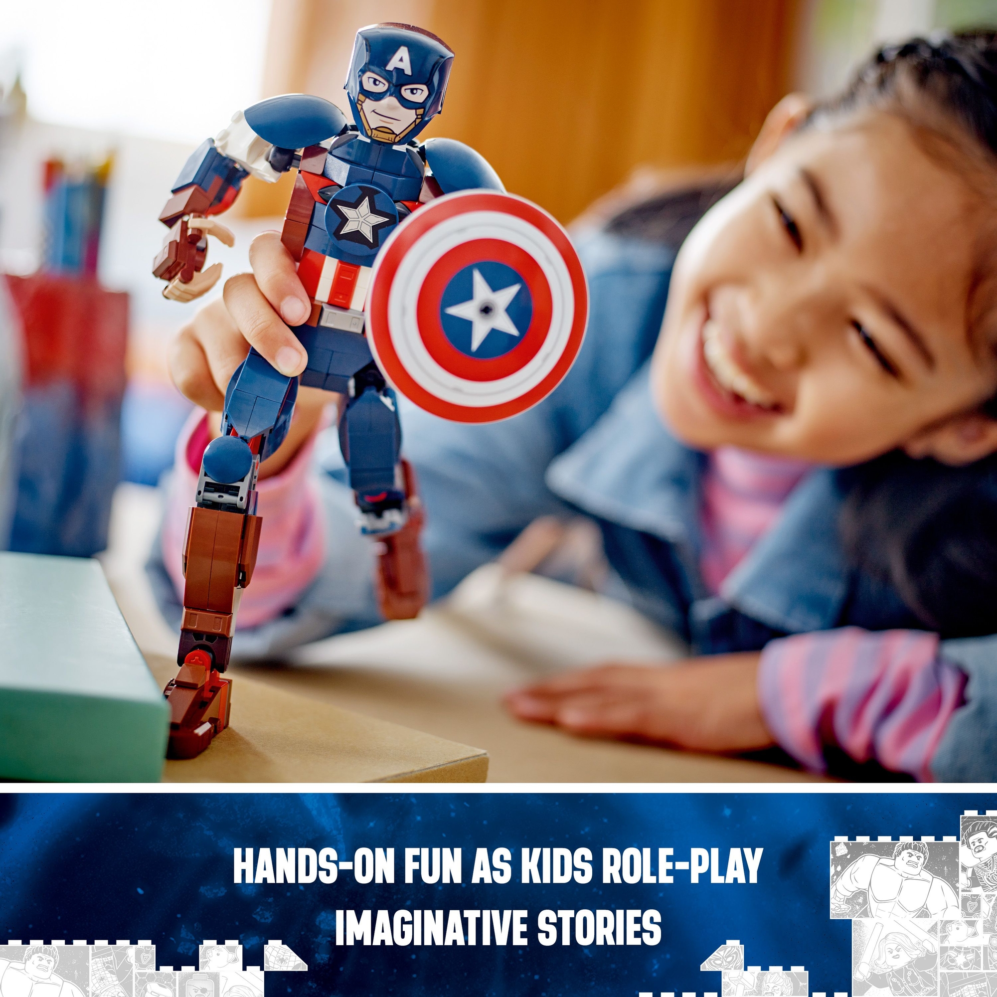 LEGO SUPERHEROES 76258 Đồ chơi lắp ráp Mô hình đội trưởng Mỹ Captain America -