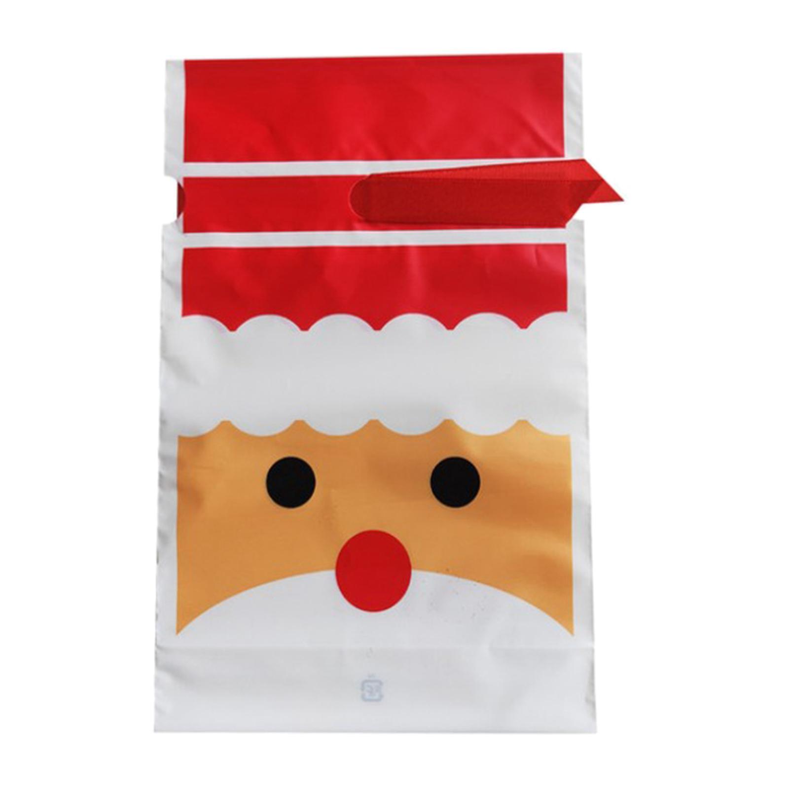 50pcs Gift Bags Sweet Birthday Party Holiday Treat Bags Santa