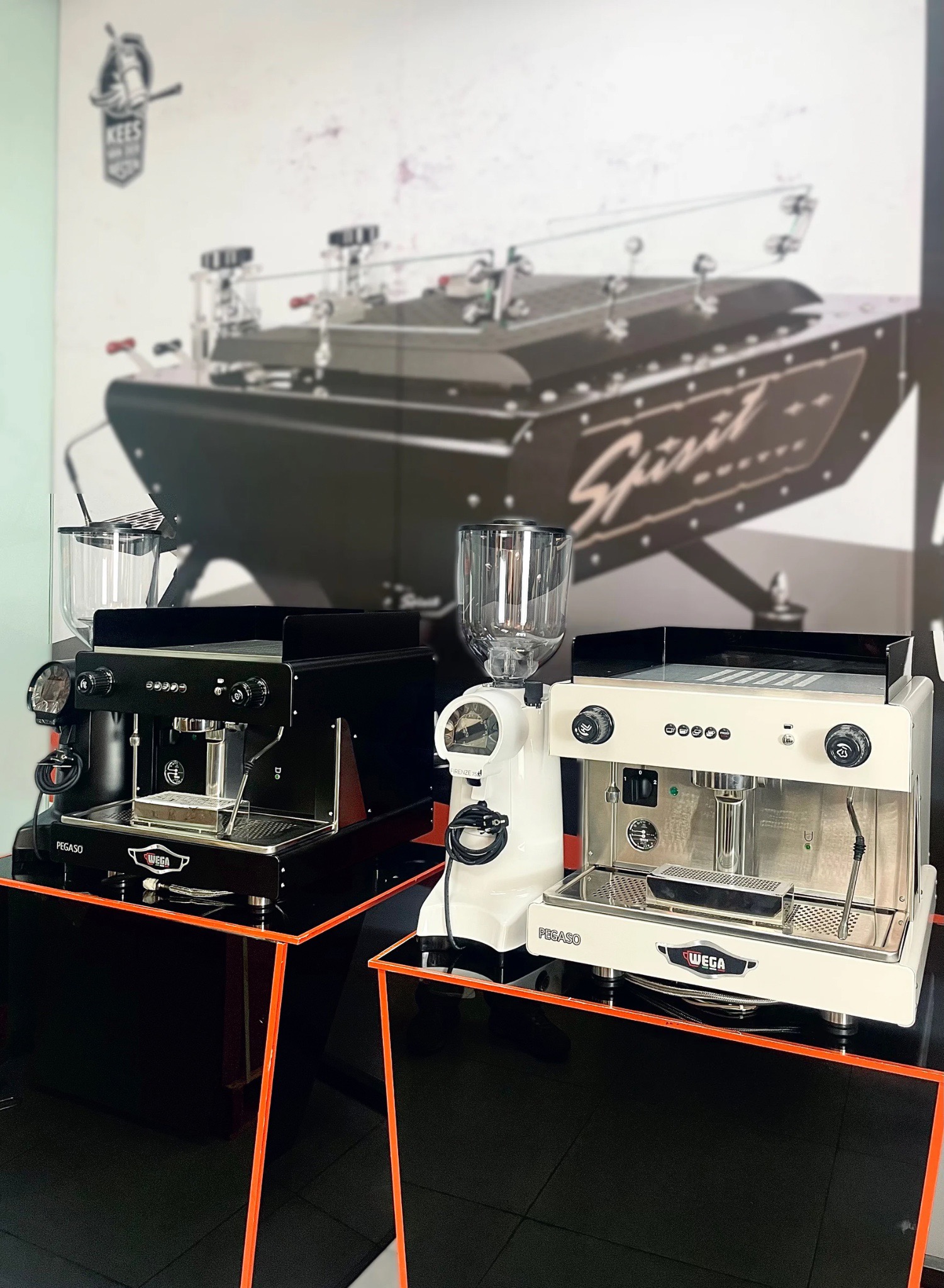 [Combo máy pha, máy xay cà phê] - Wega Pegaso 1 group và Eureka Firenze 75 - Hàng nhập khẩu chính hãng