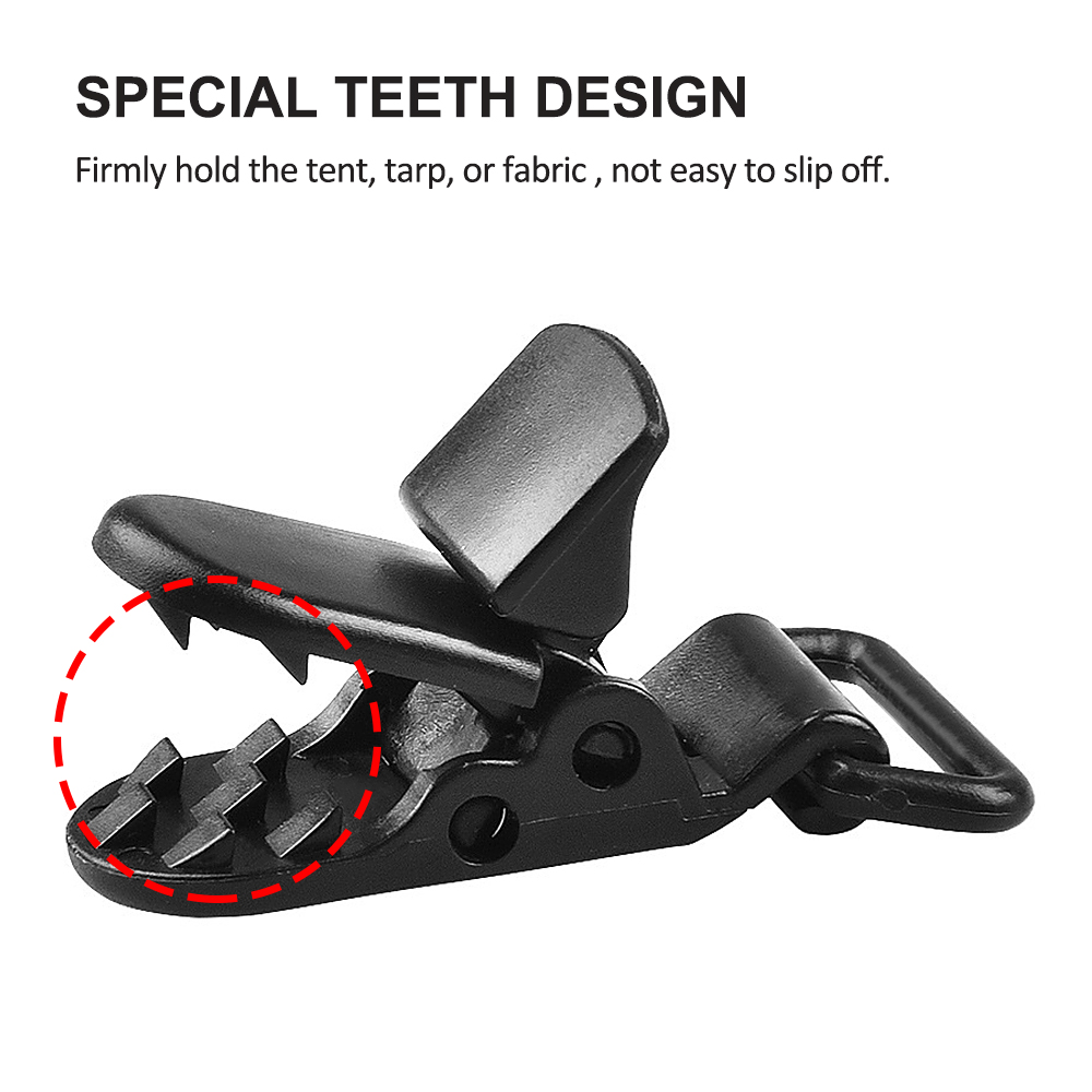 30 cái Tarp kẹp lều có móc, khóa kẹp lều kèm móc Carabiner