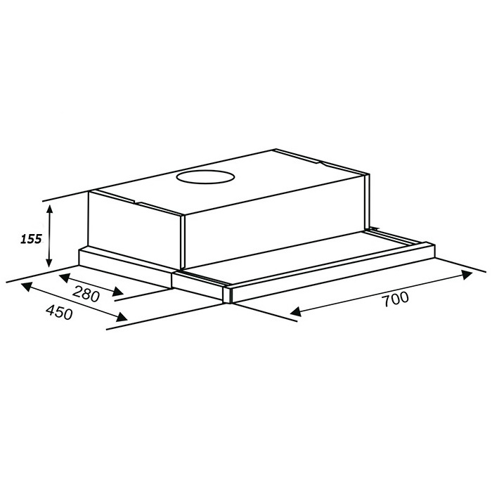 Máy Hút Mùi Bếp Âm Tủ 7 Tấc KAFF KF-TL70H - Hàng Chính Hãng