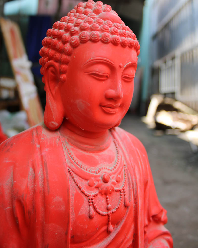 Tượng Phật Bổn Sư Thích Ca Mâu Ni Bằng Đá Cao 50cm - Tượng Điêu Khắc Trưng Bày Chất Lượng Cao