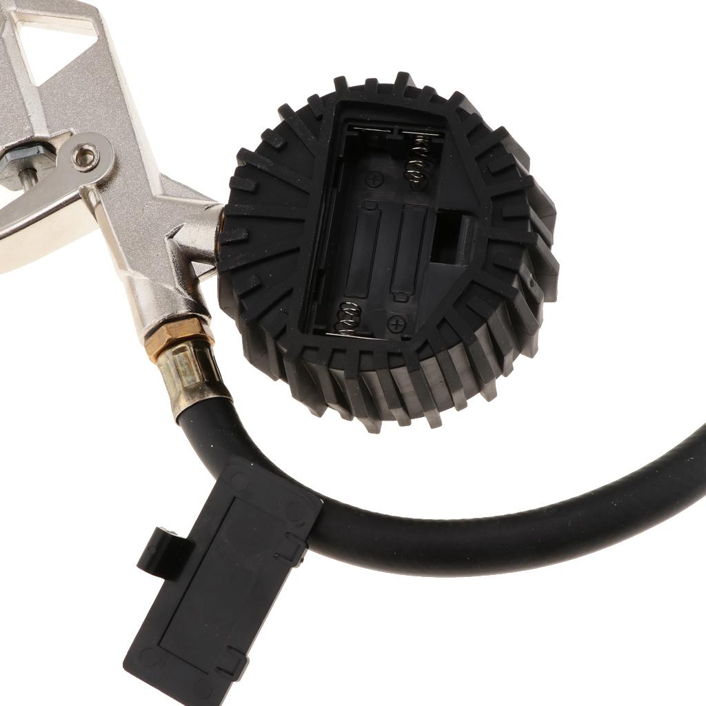 Portable Car Motorcycle Truck Digital Inflator Gun Tyre Pressure Gauge Kit For Safe Driving