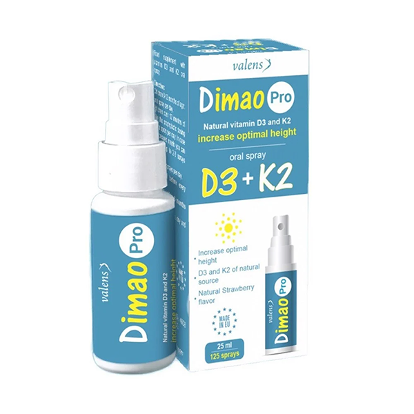 Thực phẩm bảo vệ sức khỏe Dimao Pro Oral Spray ( Dạng xịt bổ sung Vitamin D3+K2)