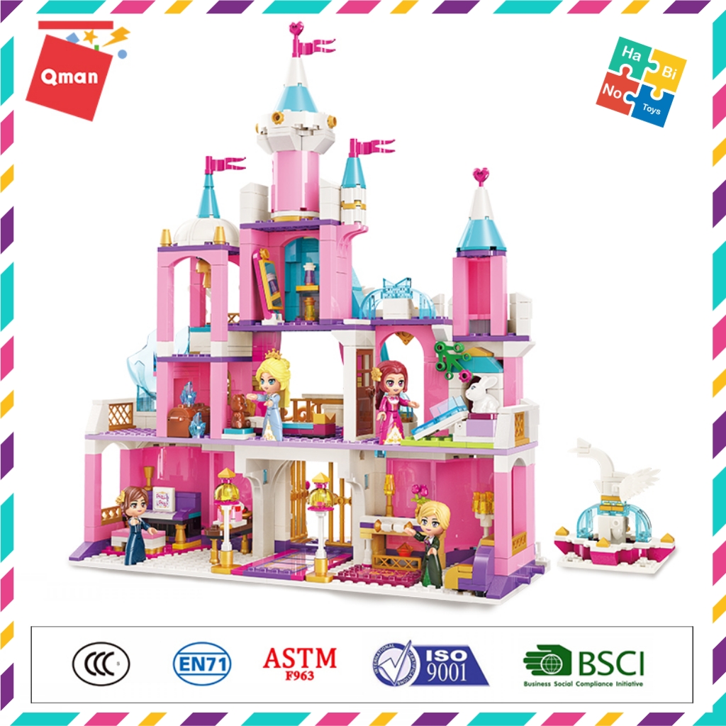 Bộ Đồ Chơi Xếp Hình Thông Minh Lego Cho Bé Gái Qman 2616 Hoàng Cung Công Chúa 801 Mảnh Ghép Từ 6 Tuổi