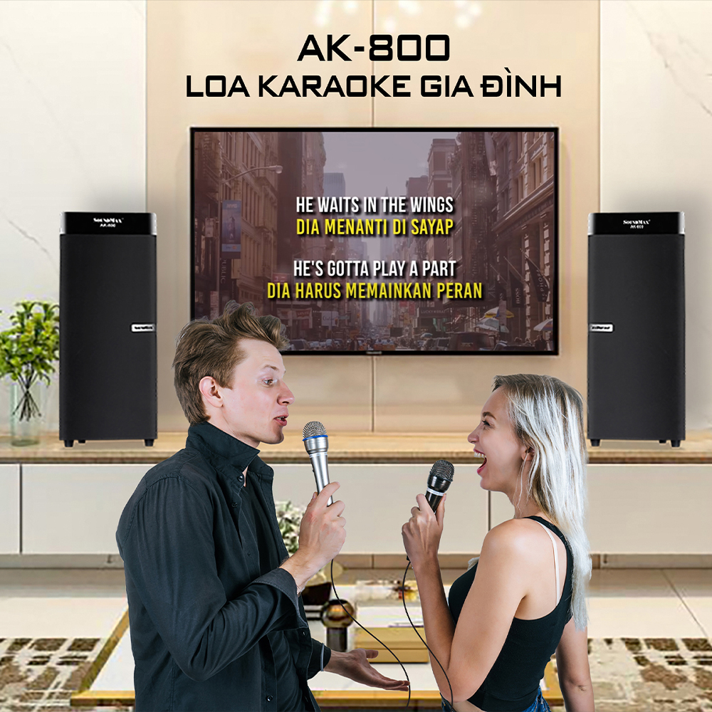 [Hàng Chính Hãng] Loa 2.0 SoundMax AK800 công suất lớn sử dụng đa phương tiện, có Karaoke, Bluetooth, sử dụng chất liệu cao cấp | AK-800 - Loa Nghe Nhạc