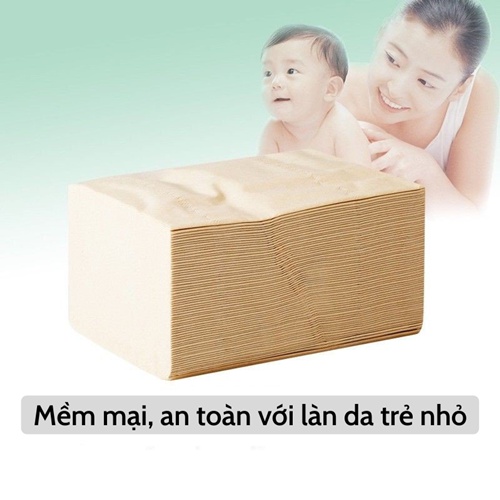 Giấy Ăn Gấu Trúc Cao Cấp Siêu Dai MINIIN - Giấy Rút Sợi Tre An Toàn Không Chất Tẩy Trắng 