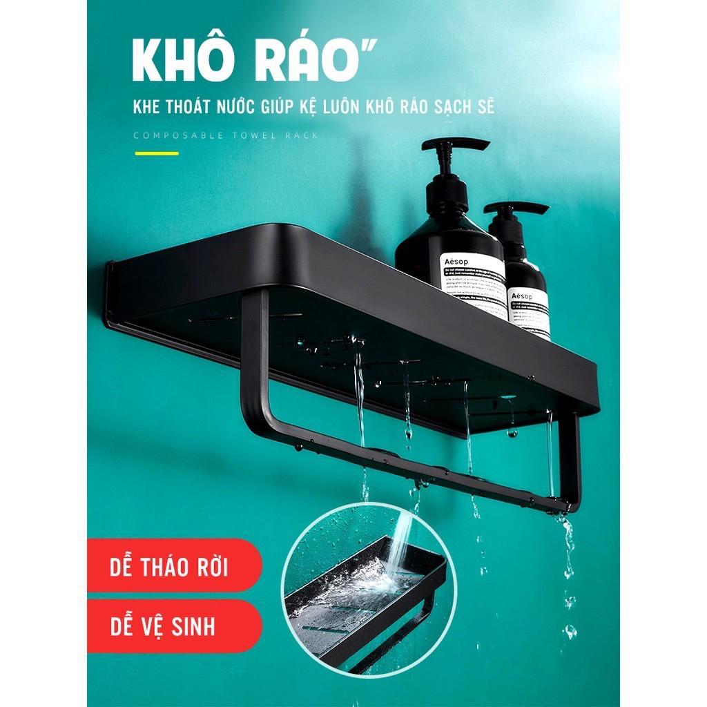 Kệ Nhà Tắm Cao Cấp Phong Cách Bắc Âu, Dán Tường Tiện Dụng, Không Khoan Đục