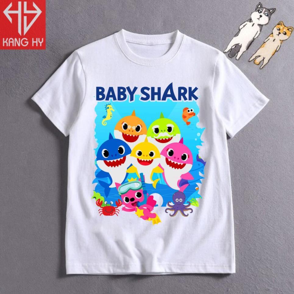 RẺ VÔ ĐỊCH- áo thun trẻ em baby shark in tại shop F035